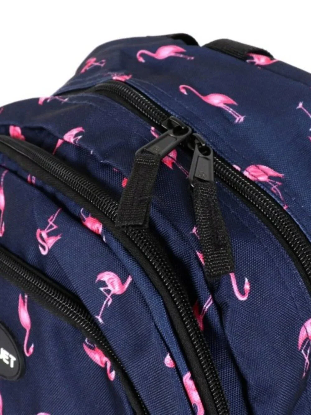 Flamingo -Navy & Pink Backpack/ Laptop Bag / School Bag- Multi-Compartment - NWT